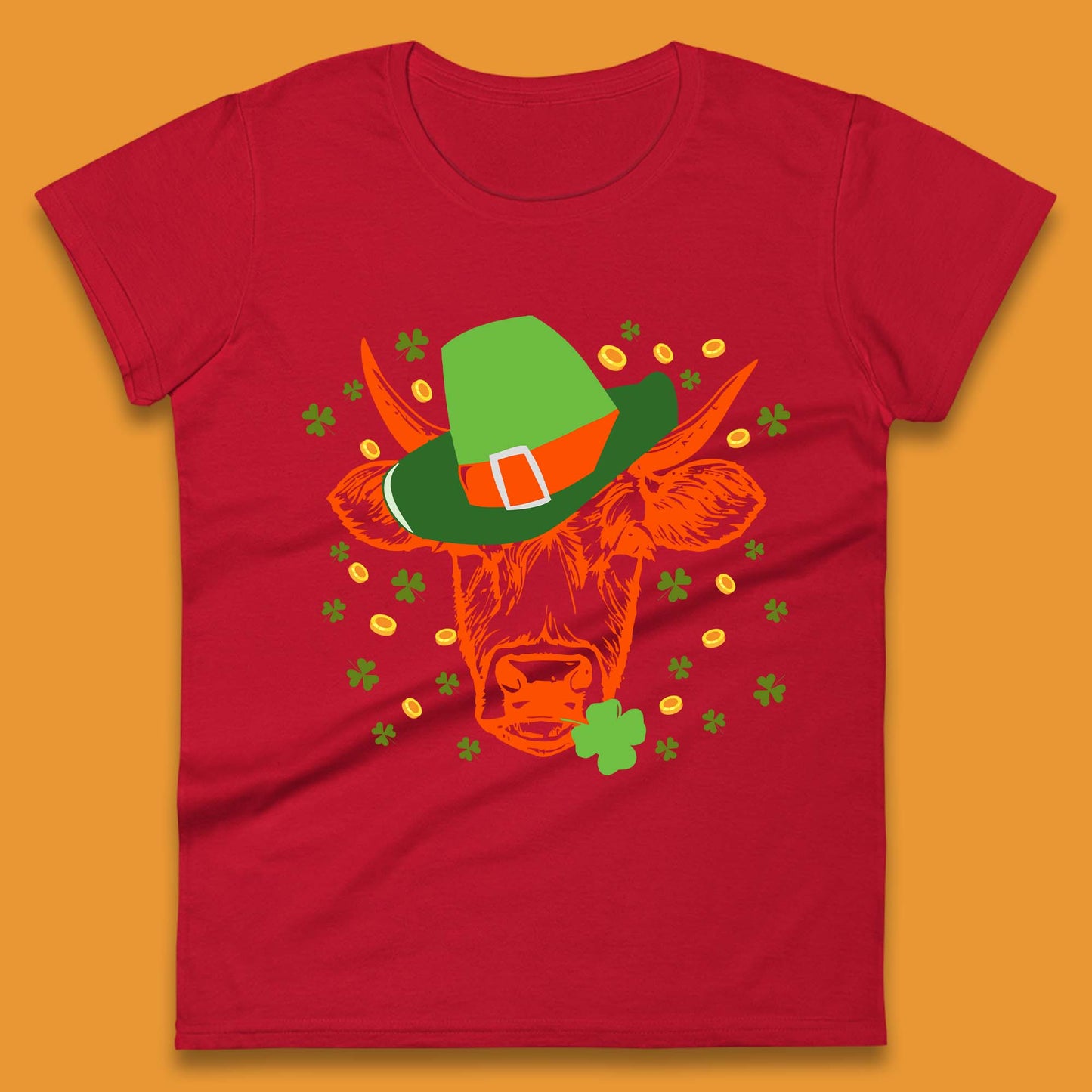 St Patrick's Cow Womens T-Shirt