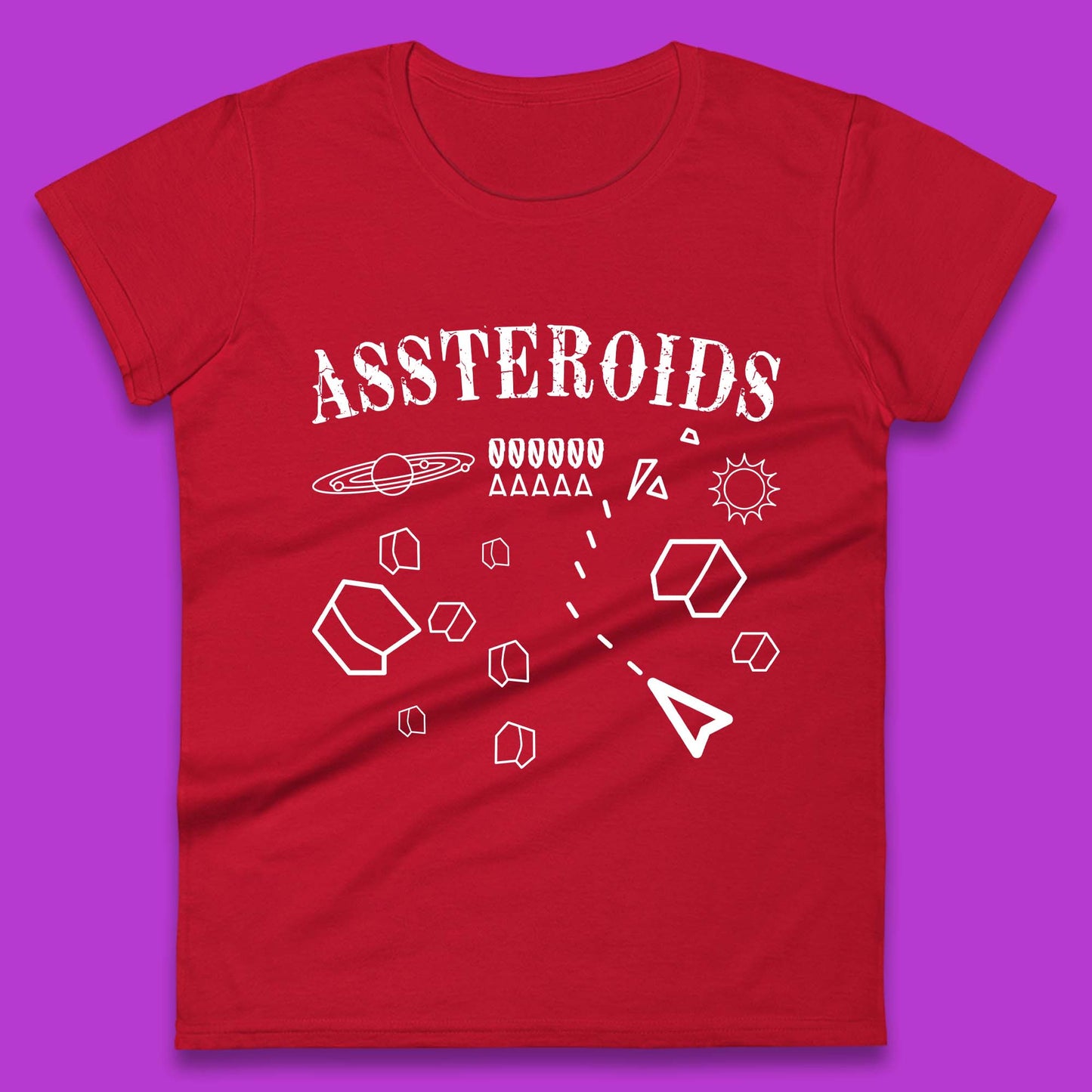 Assteroids Video Game Womens T-Shirt