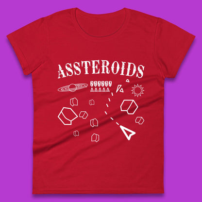 Assteroids Video Game Womens T-Shirt