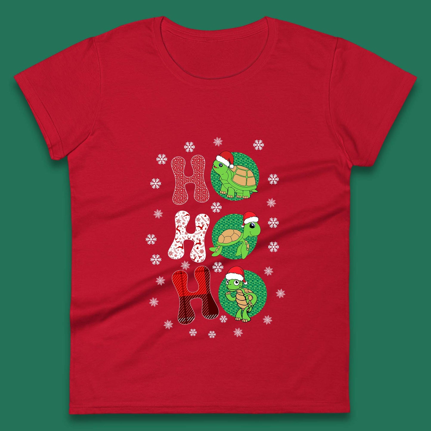 turtles santa womens t shirt