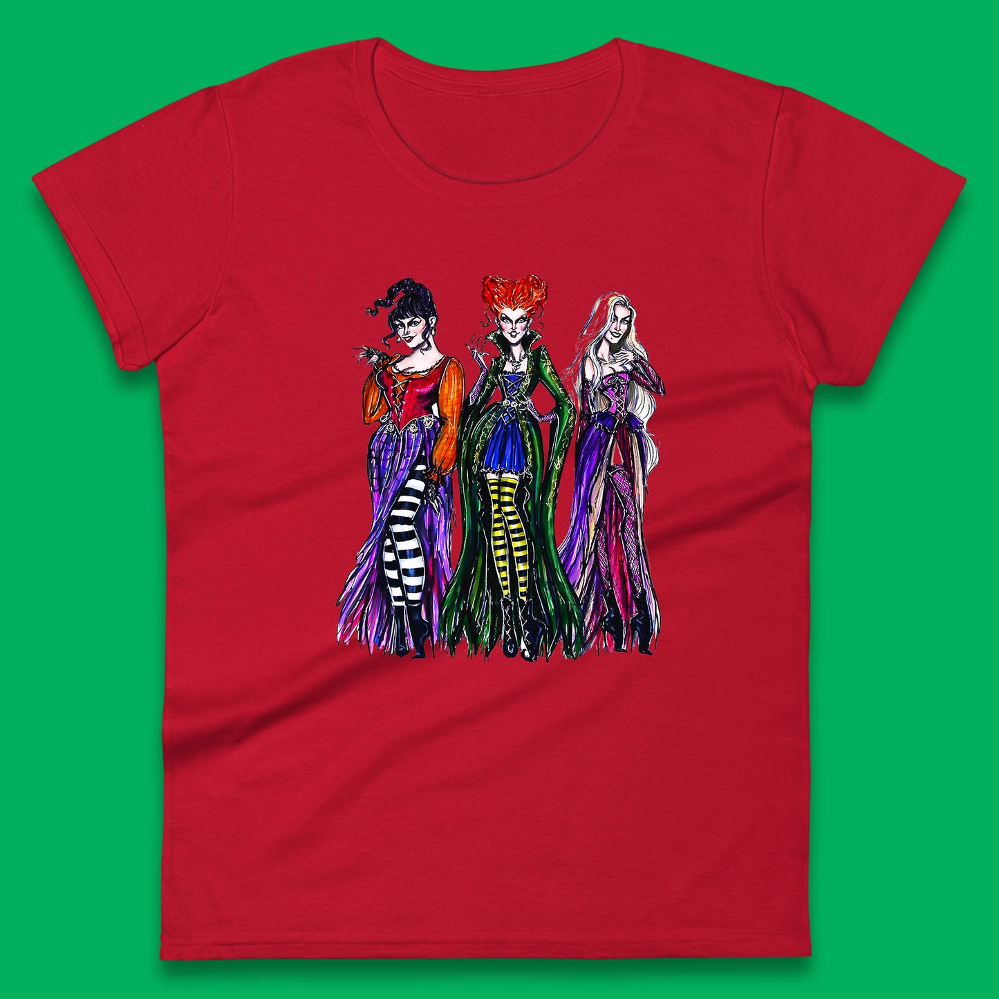 Halloween The Sanderson Sisters From Hocus Pocus Vintage Halloween Witches Womens Tee Top
