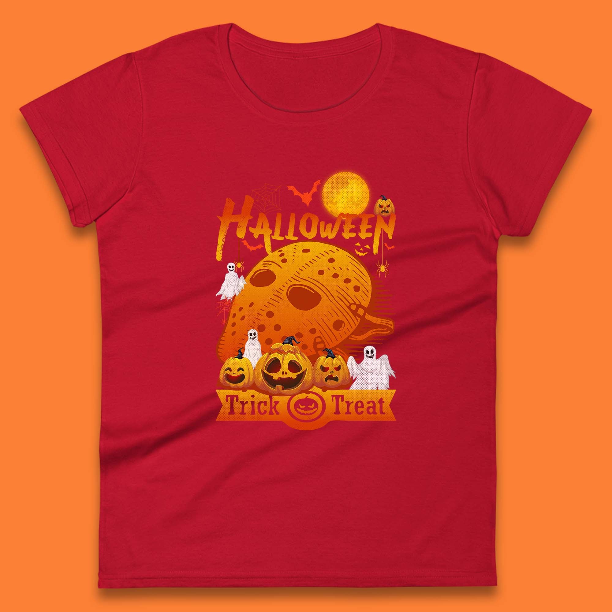 Happy Halloween Jason Voorhees Face Mask Halloween Friday The 13th Horror Movie Halloween Pumpkins Womens Tee Top