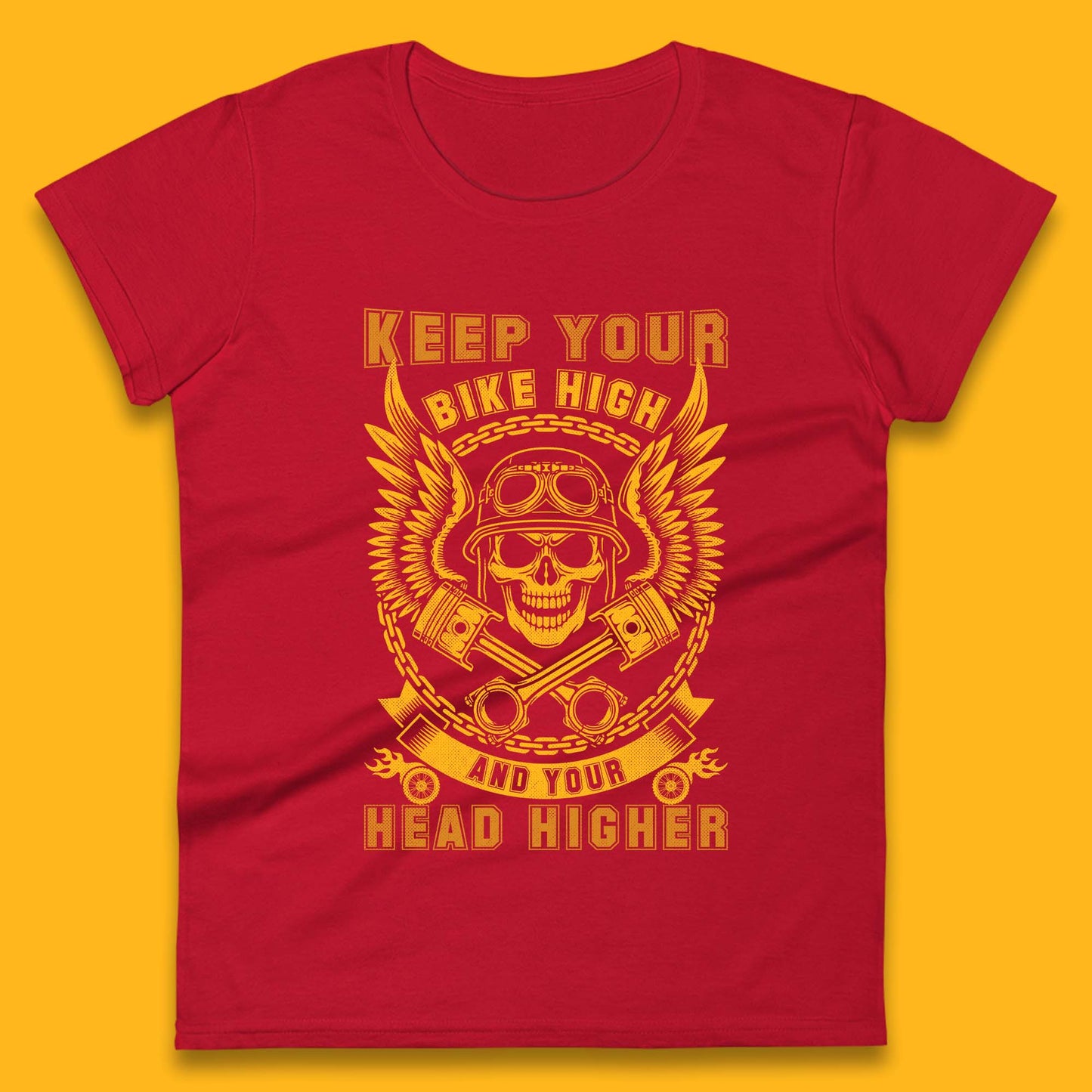 Keep Your Bike High Womens T-Shirt