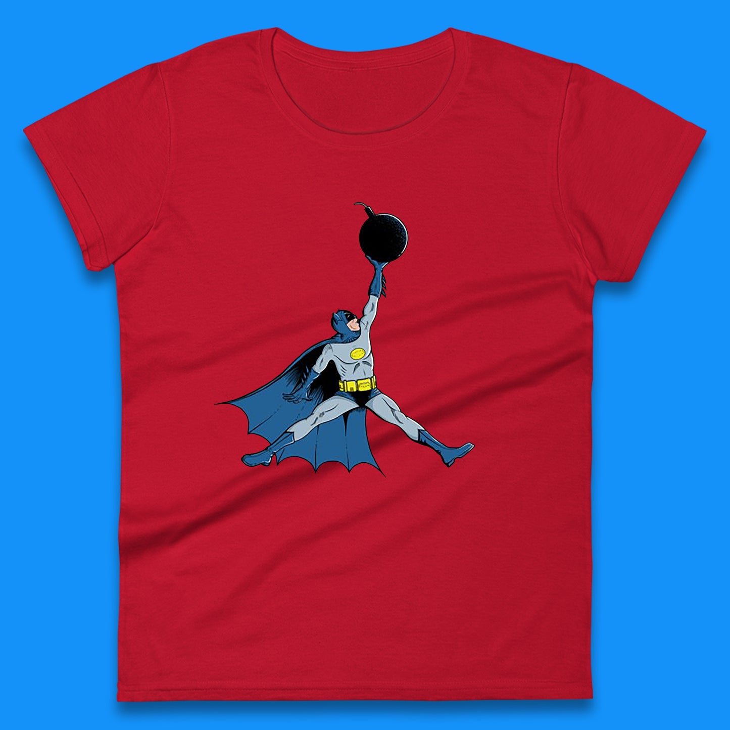 Superhero Batman Jordan Spoof DC Comics Action Adventure Movie Character  Womens Tee Top