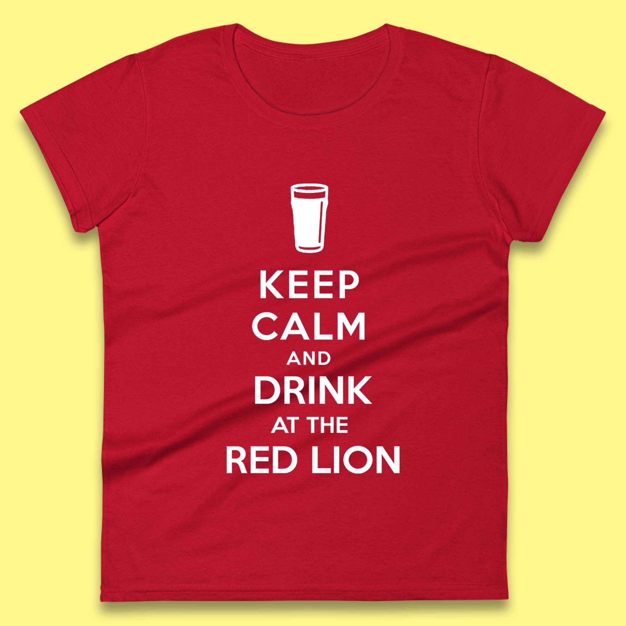 Personalised Keep Calm and Drink at Any Pub Name Womens T-Shirt