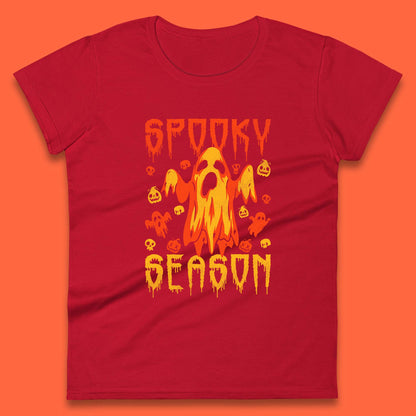 Spooky Season Halloween Ugly Scary Boo Ghost Halloween Vibes Womens Tee Top