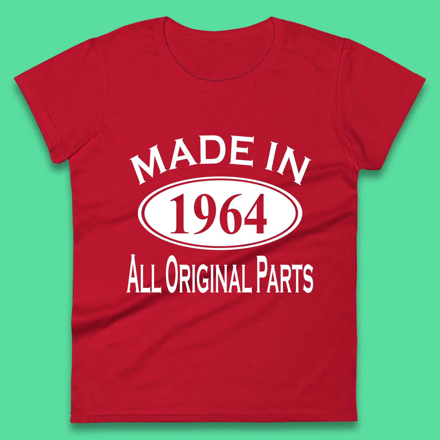 Made In 1964 All Original Parts Vintage Retro 59th Birthday Funny 59 Years Old Birthday Gift Womens Tee Top
