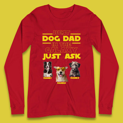 Personalised Best Dog Dad Long Sleeve T-Shirt