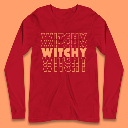 Witchy Halloween Witches Spooky Witch Vibes Witchy Aesthetic Halloween Party Long Sleeve T Shirt