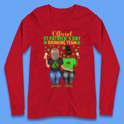 Personalised St. Patrick's Day Drinking Team Long Sleeve T-Shirt