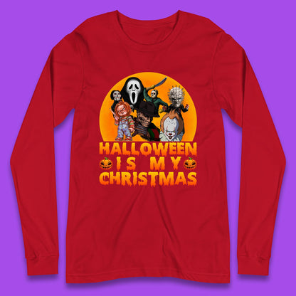 iconic horror movie characters long sleeve t shirt