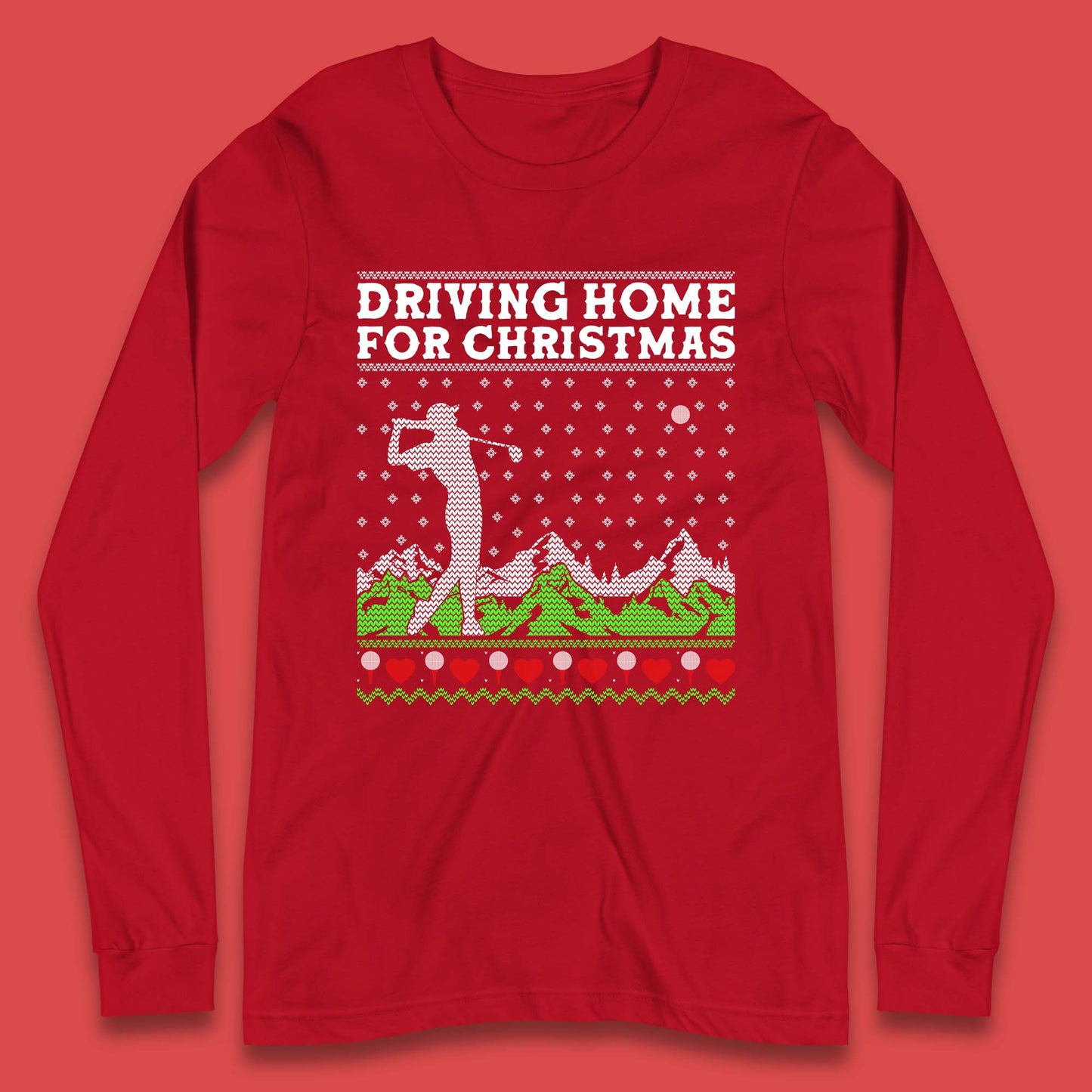 Driving Home For Christmas Golf  Long Sleeve T-Shirt