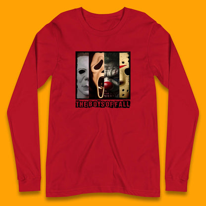 The Boys Of Fall Halloween Horror Movie Characters Friends Halloween Villians Serial Killers Long Sleeve T Shirt