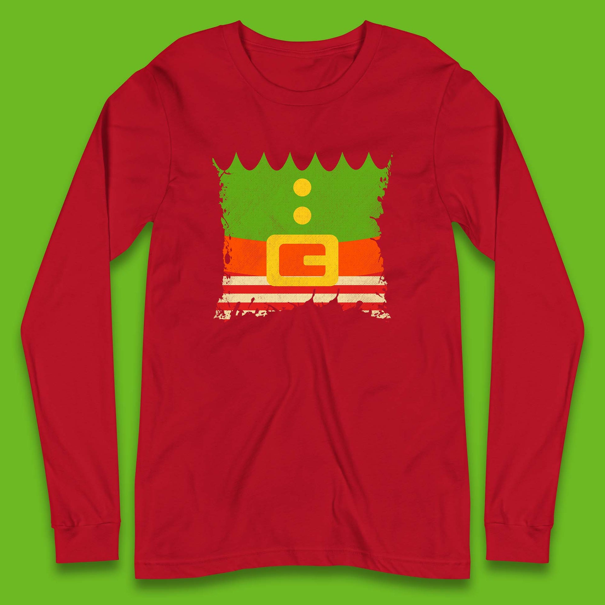 christmas santa claus dress long sleeve t shirt