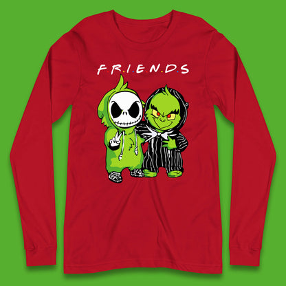 grinch and jack skellington long sleeve t shirt