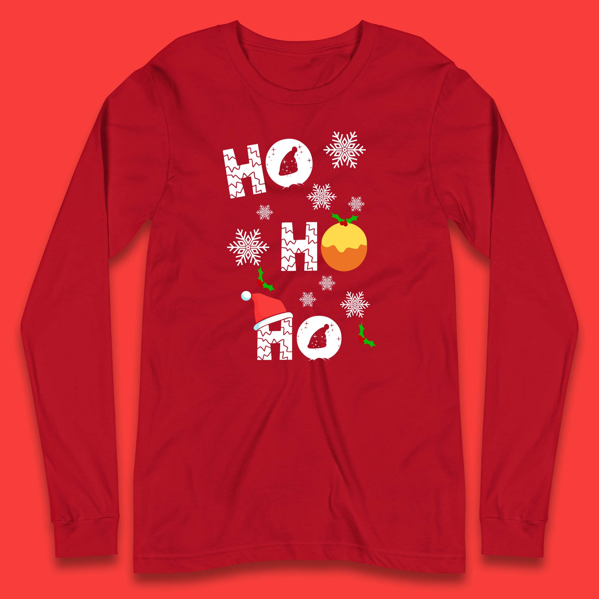ho ho ho christmas santa hat shirt