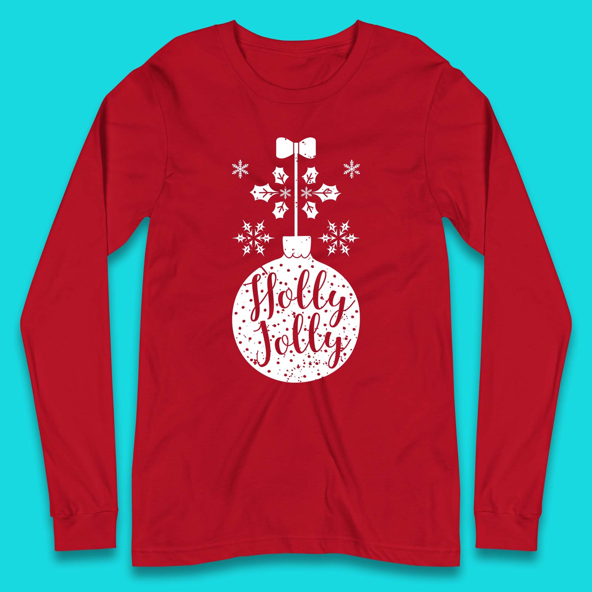 holly jolly christmas long sleeve t shirt