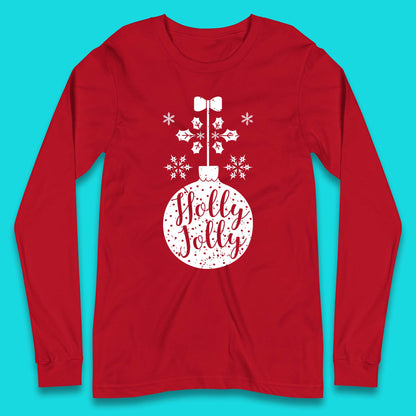 holly jolly christmas long sleeve t shirt