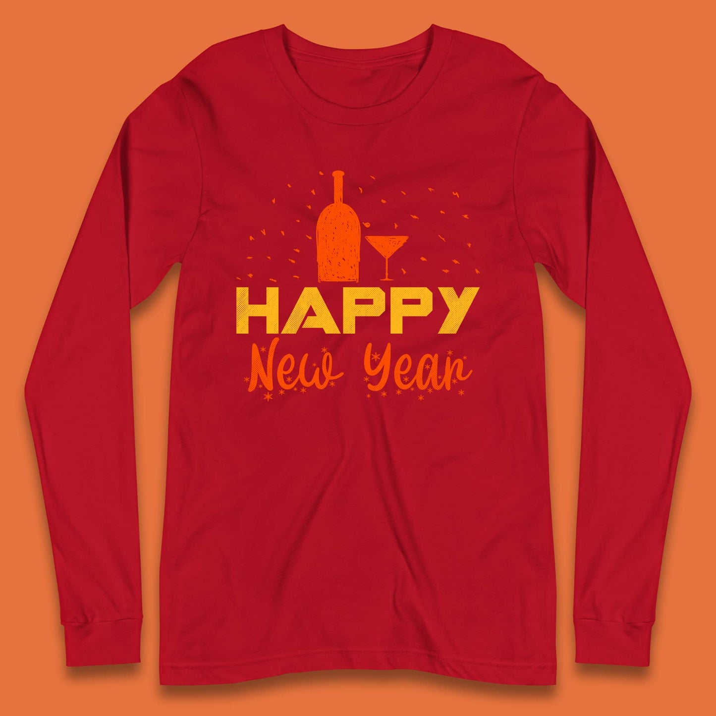 Happy New Year Wine Drinking Long Sleeve T-Shirt