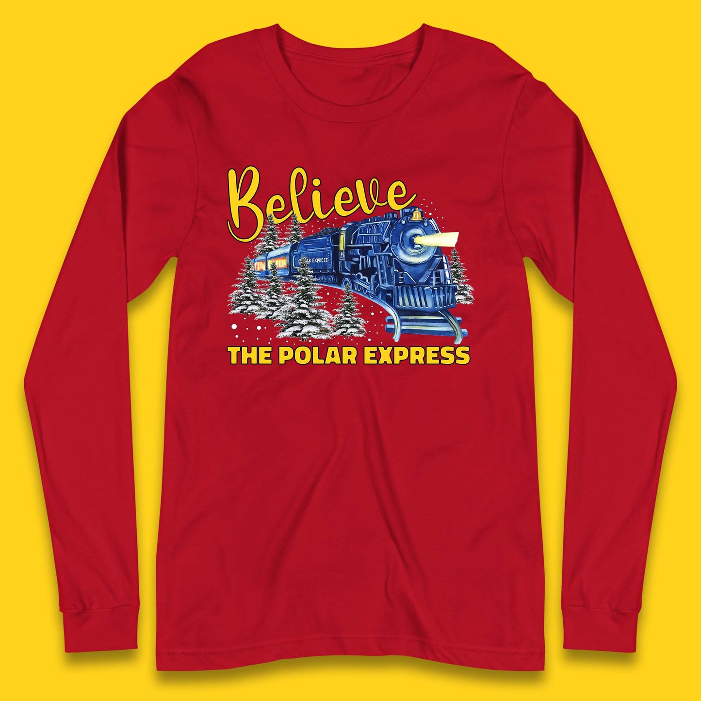 Believe The Polar Express Christmas Train Long Sleeve T-Shirt