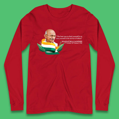 Mahatma Gandhi Quotes Long Sleeve T-Shirt