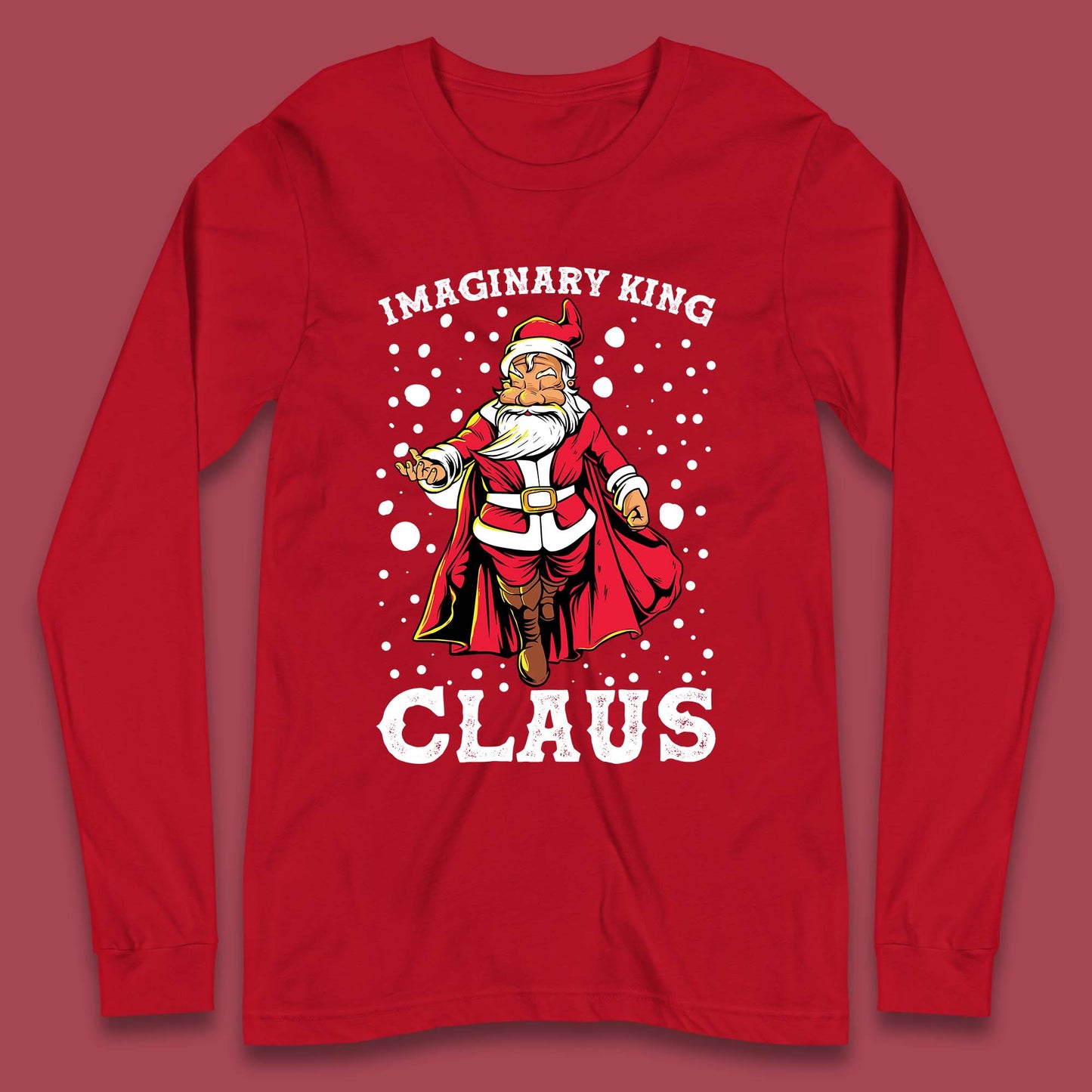 imaginary king santa christmas long sleeve t shirt