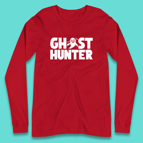 Ghost Hunter Halloween Haunted Ghostbusters Paranormal Investigator Long Sleeve T Shirt