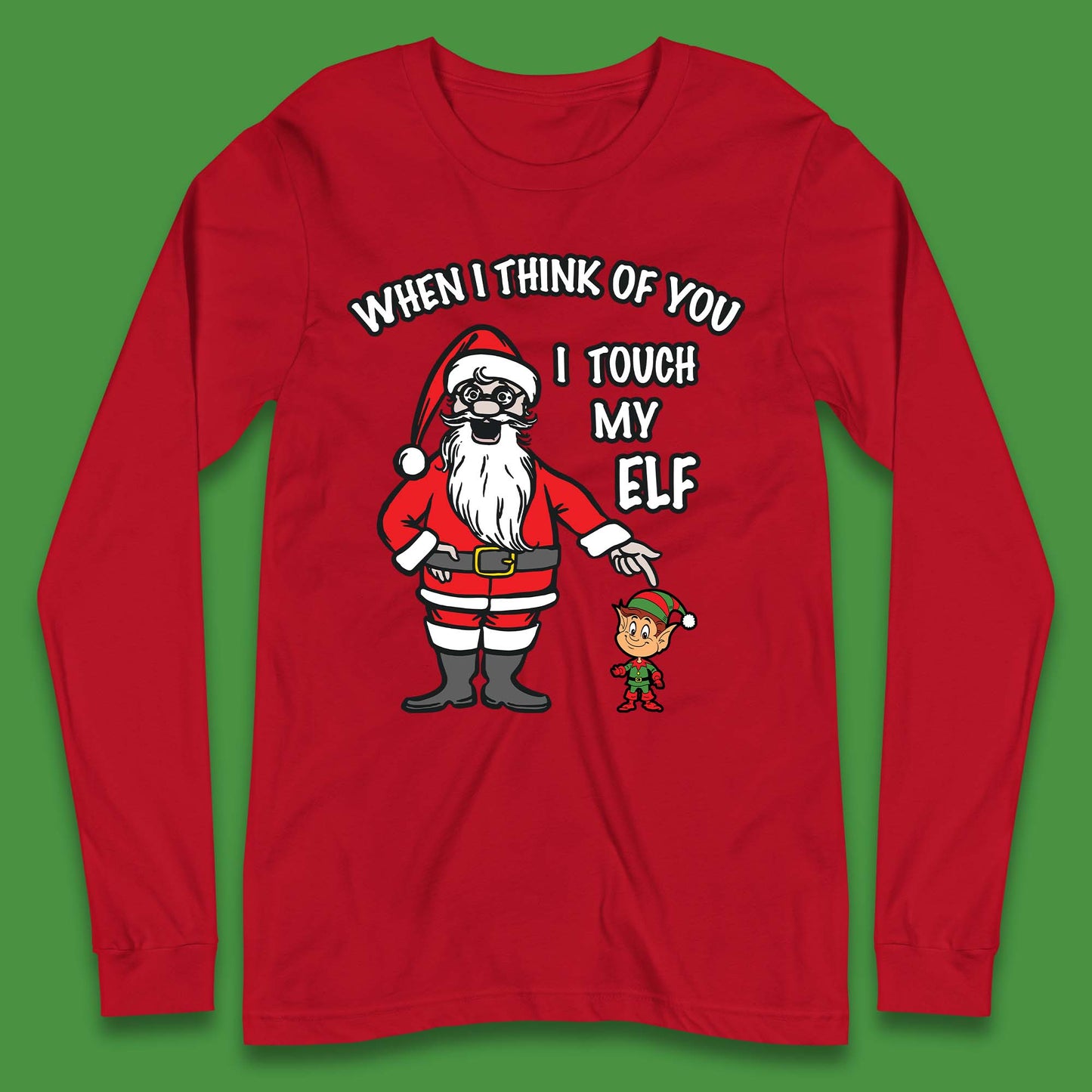 Cheeky Rude Funny Christmas Long Sleeve T-Shirt