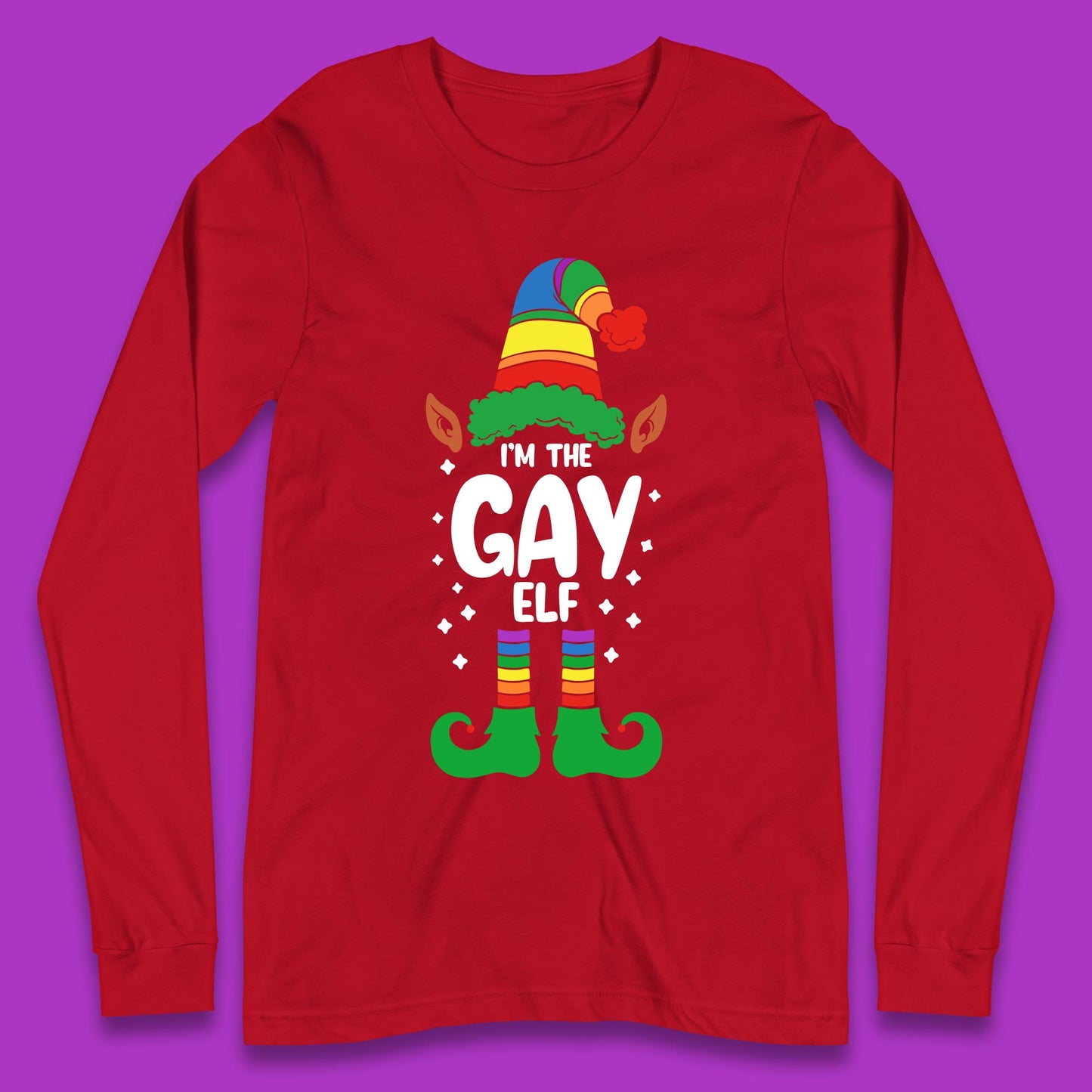 gay elf christmas long sleeve t shirt