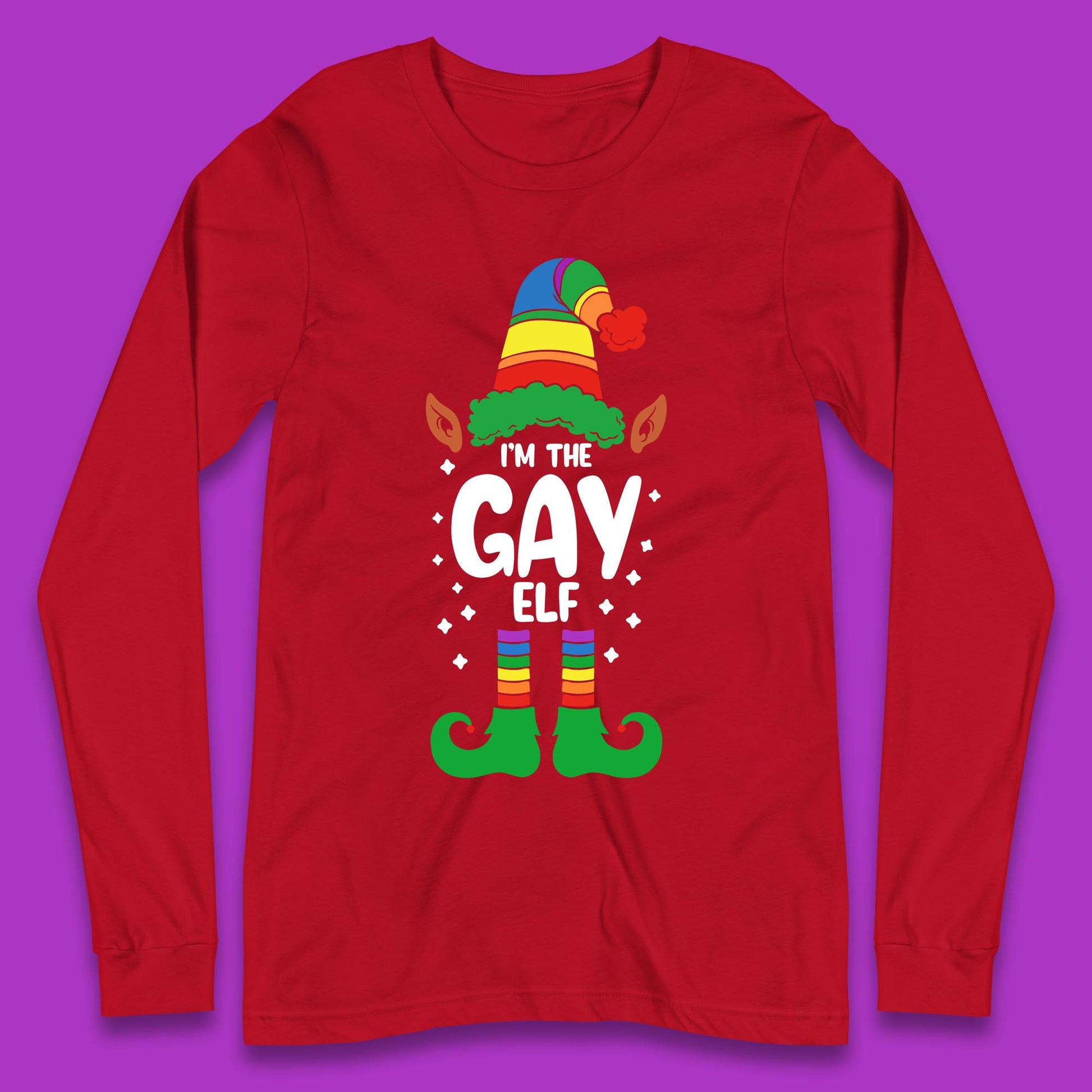 gay elf christmas long sleeve t shirt