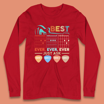 Personalised Best Guitar Dad Long Sleeve T-Shirt