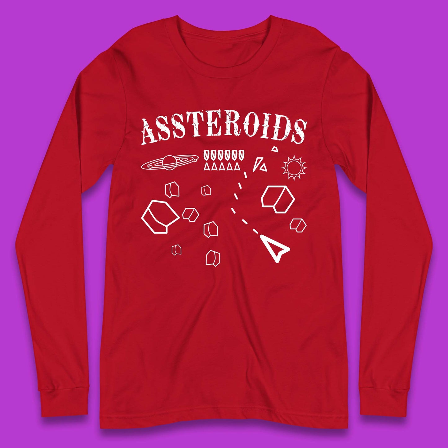Assteroids Video Game Long Sleeve T-Shirt