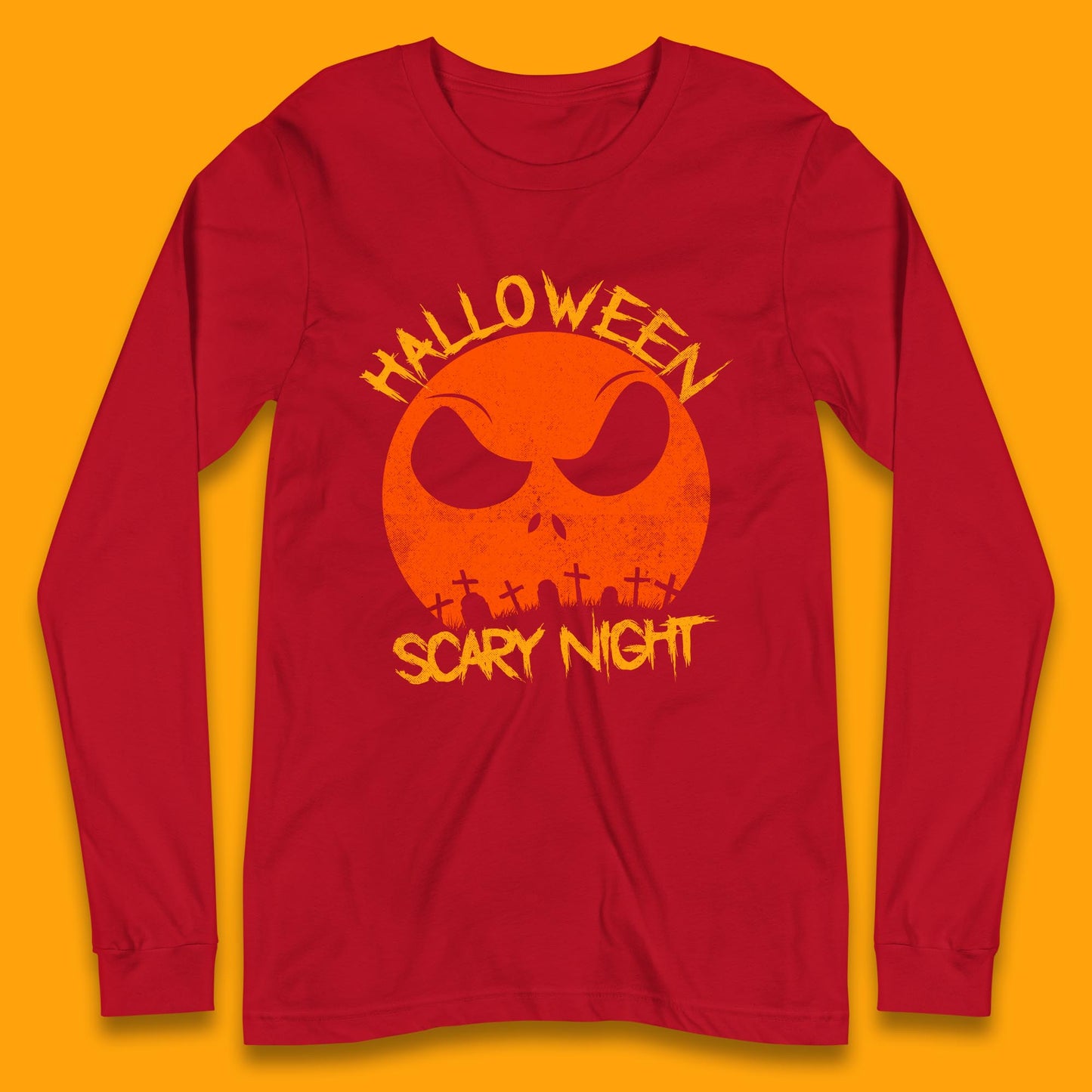 jack skellington face long sleeve t shirt