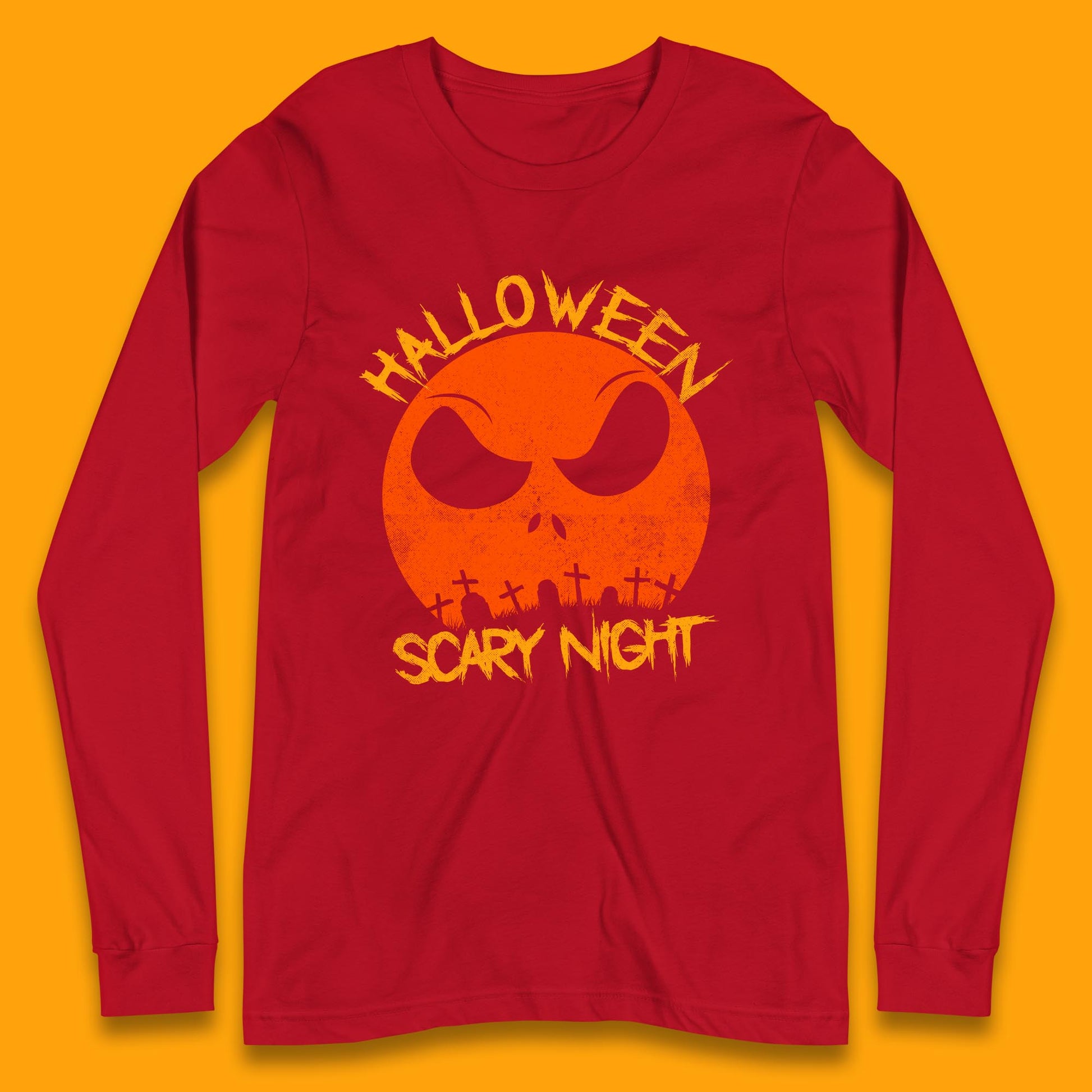 jack skellington face long sleeve t shirt