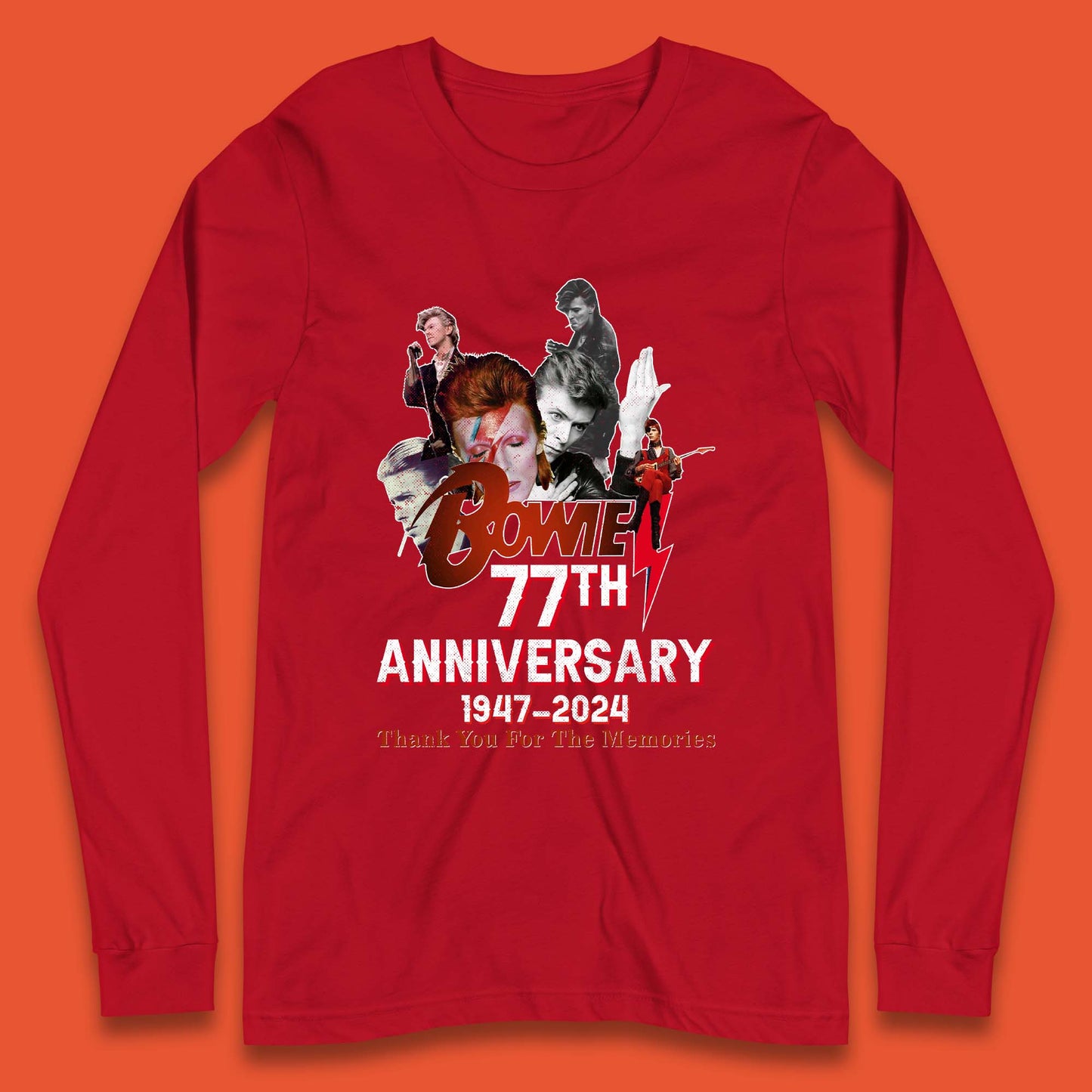 Bowie 77th Anniversary Long Sleeve T-Shirt