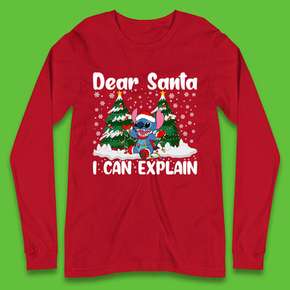 Santa Stitch Christmas Long Sleeve T-Shirt