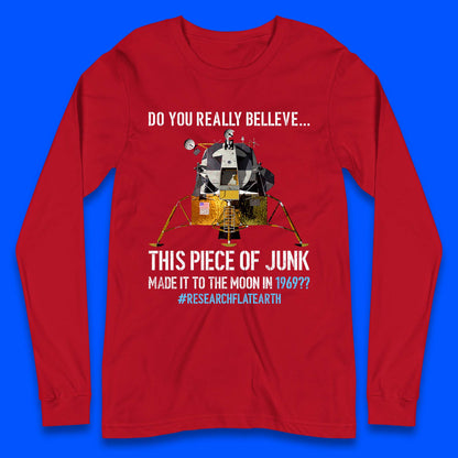 Research Flat Earth Long Sleeve T-Shirt