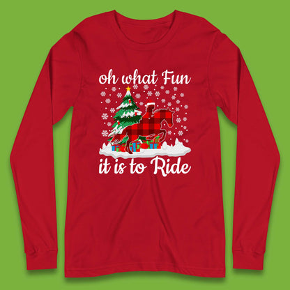 horse riding christmas long sleeve t shirt