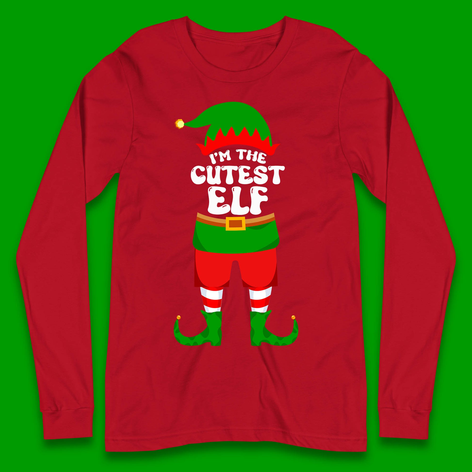 im the cutest elf christmas long sleeve t shirt