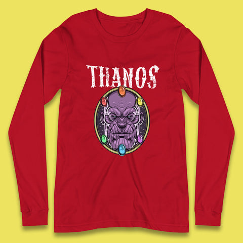 Thanos Avengers Infinity Stones Thanos Comic Book Supervillain Fictional Characters Infinity Gauntlet Marvel Villian Long Sleeve T Shirt