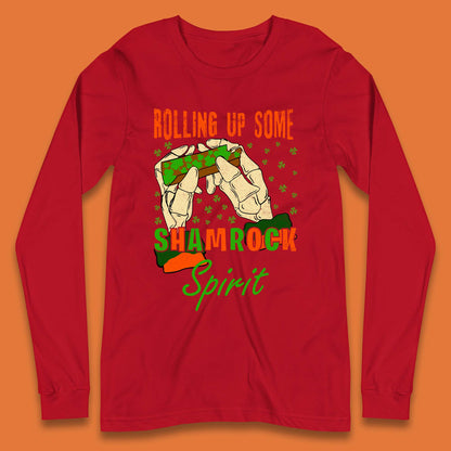 Rolling Up Some Shamrock Spirit Long Sleeve T-Shirt