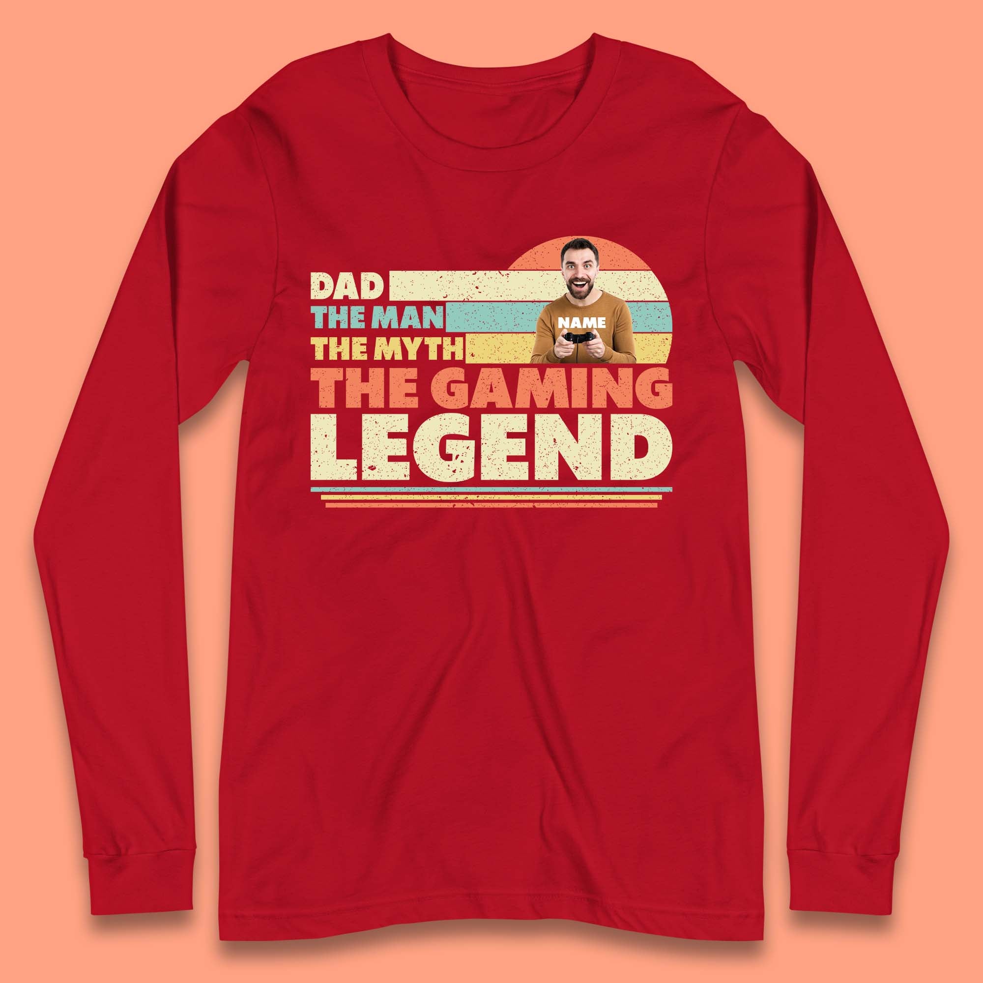Personalised Dad The Gaming Legend Long Sleeve T-Shirt