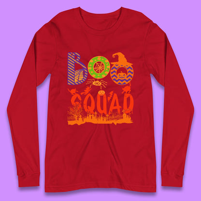 Boo Squad Halloween Matching Costume Horror Boo Crew Long Sleeve T Shirt