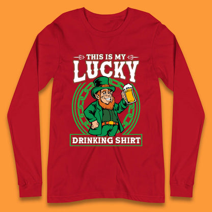 This Is My Lucky Drinking Shirt Irish Long Sleeve T-Shirt