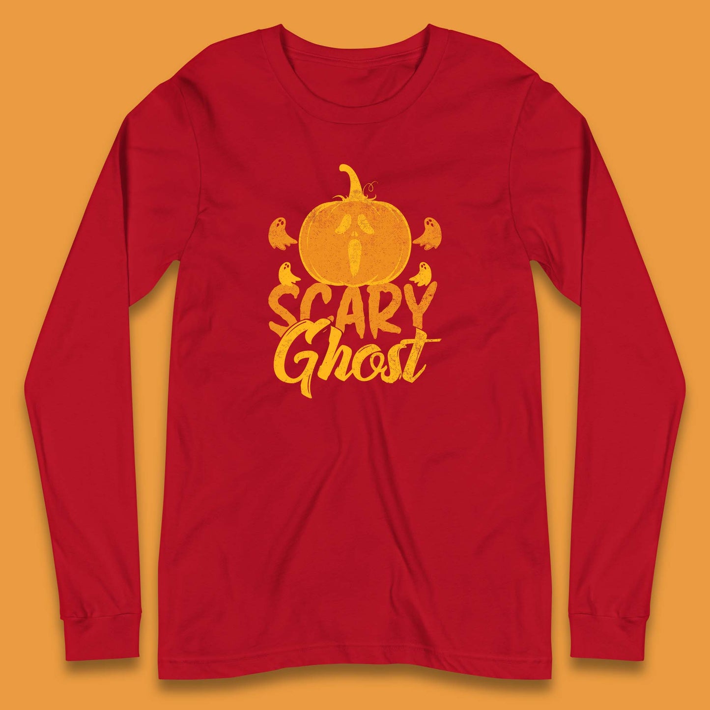 Scary Ghost Halloween Scream Ghost Face Horror Scary Pumpkin Ghostface Long Sleeve T Shirt