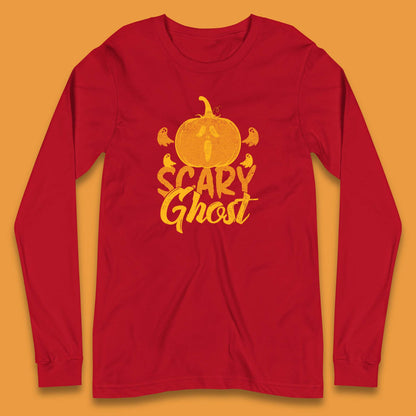 Scary Ghost Halloween Scream Ghost Face Horror Scary Pumpkin Ghostface Long Sleeve T Shirt