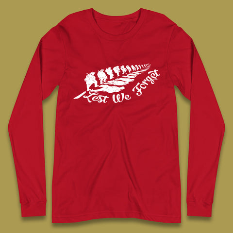 Lest We Forget Remembrance Day Military Honour Always Remember Our Heroes Long Sleeve T Shirt
