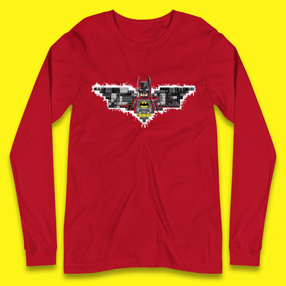 The Lego Batman Movie Superhero Building Bricks Block DC Comics Batman Master Builder Comic Book Character Long Sleeve T Shirt