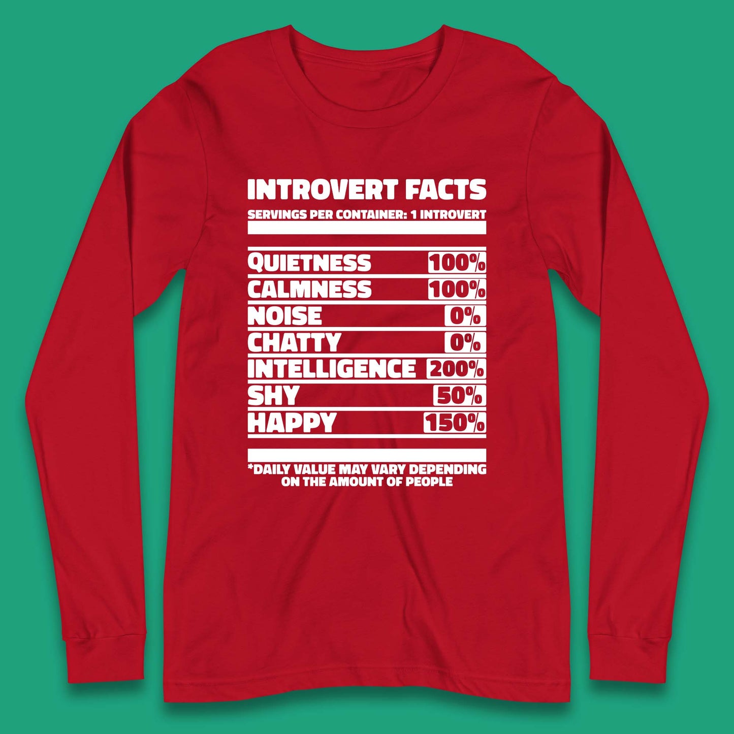 Introvert Facts Long Sleeve T-Shirt