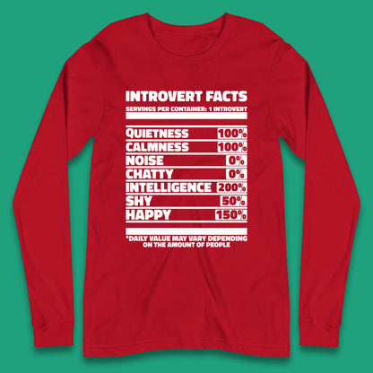 Introvert Facts Long Sleeve T-Shirt